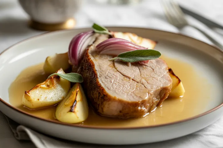 One-Pan Pork Tenderloin with Apple and Sage