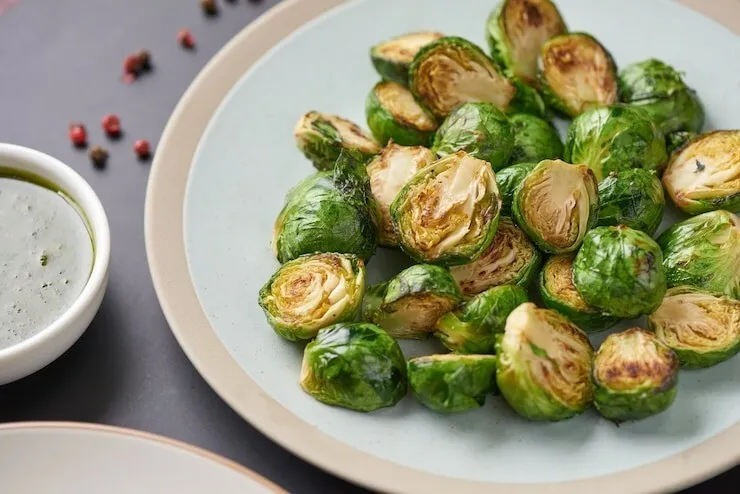 Coconut-crusted bachelor brussel sprouts