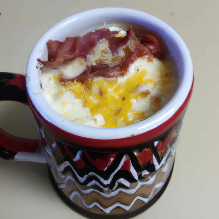 Bacon, egg and cheese mug breakfast