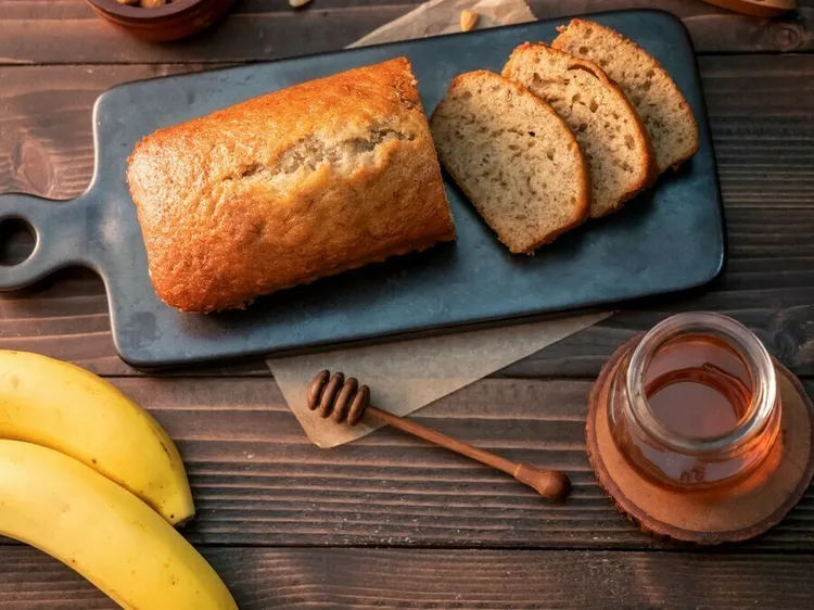 Honey almond banana bread
