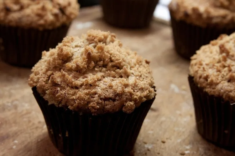 Banana oat peanut butter muffins with a sweet kick