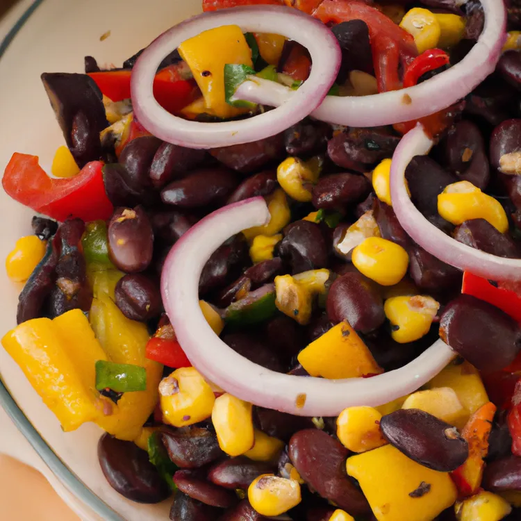 Black bean and corn salad with lime juice