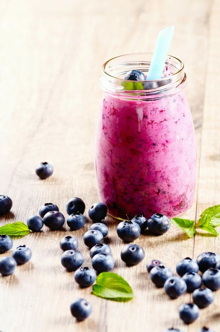 Blueberry oatmeal protein shake