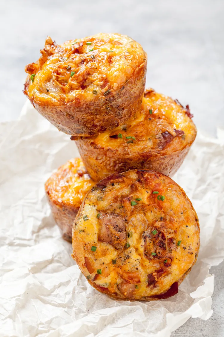 Bacon and parmesan hash brown egg cups