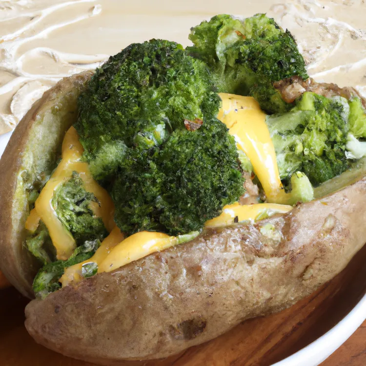 Broccoli-stuffed baked potatoes
