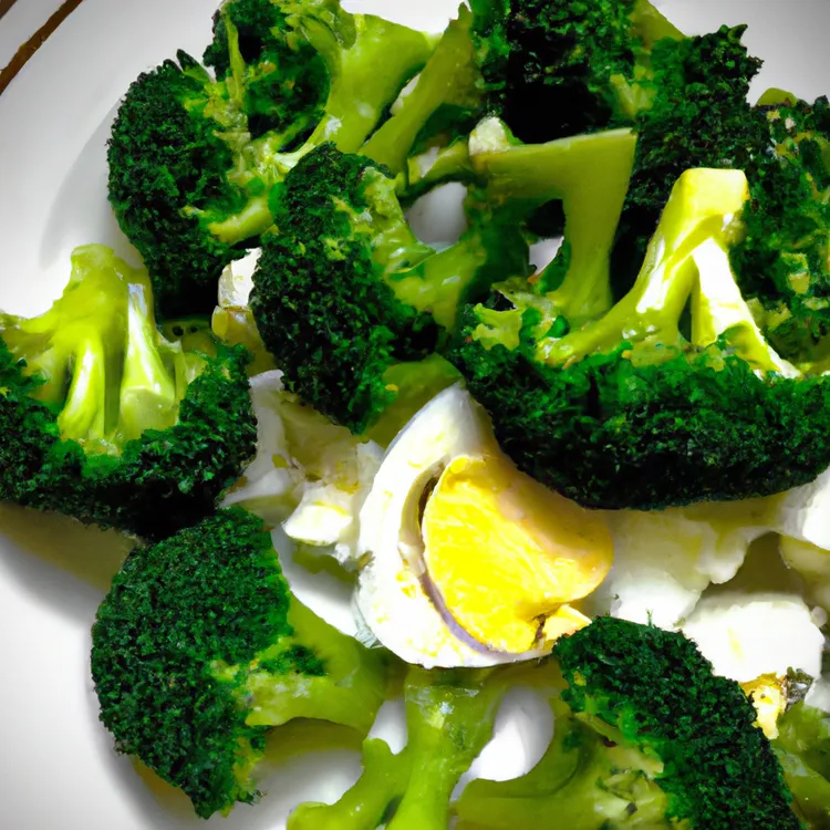 Sesame egg ribbon broccoli stir-fry