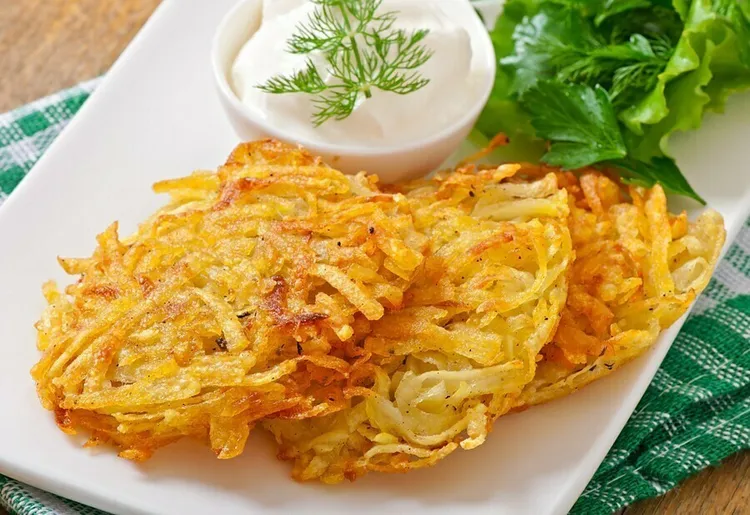 Cabbage and onion hash browns