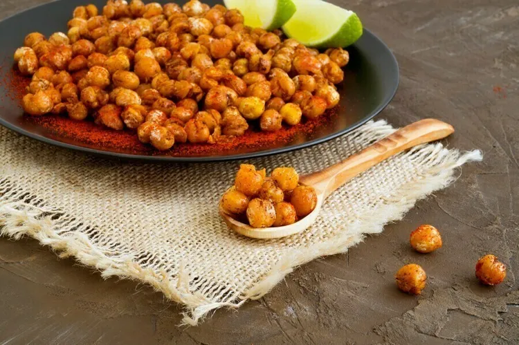 Sweet and spicy candied chickpeas