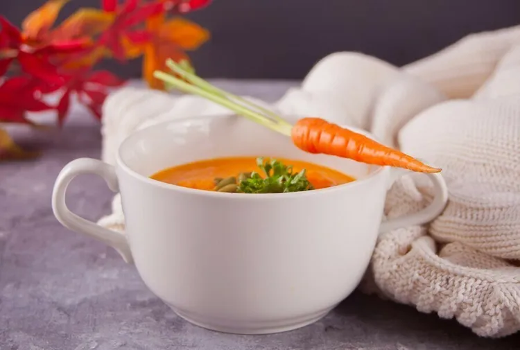 Carrot and cilantro soup