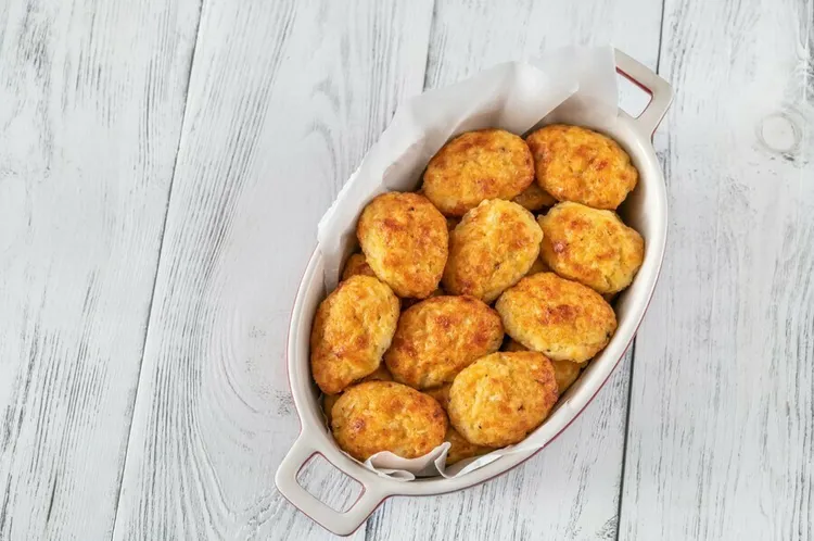 Cauliflower tots with cheddar cheese