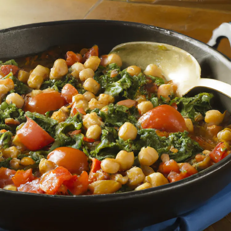 Chickpea and swiss chard stir-fry