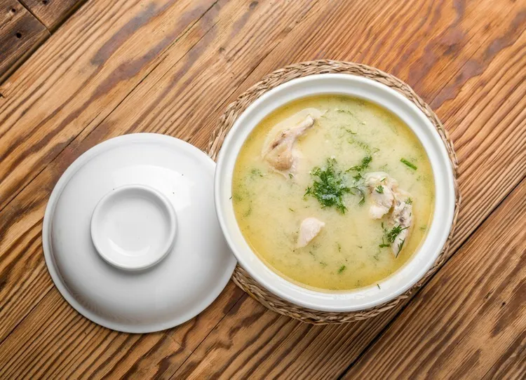 Greek-style chicken soup with lemon and dill
