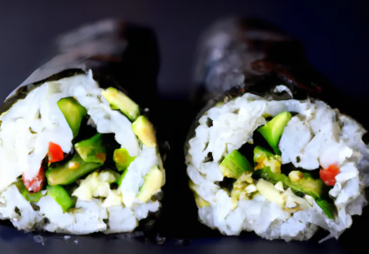 Chicken zucchini rolls with seaweed and celery