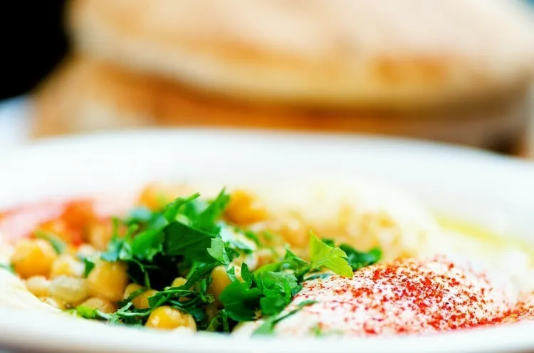 Lemon parmesan chickpea salad with fresh herbs