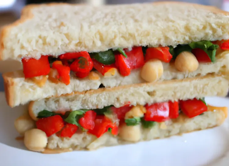 Chickpea veggie sandwich