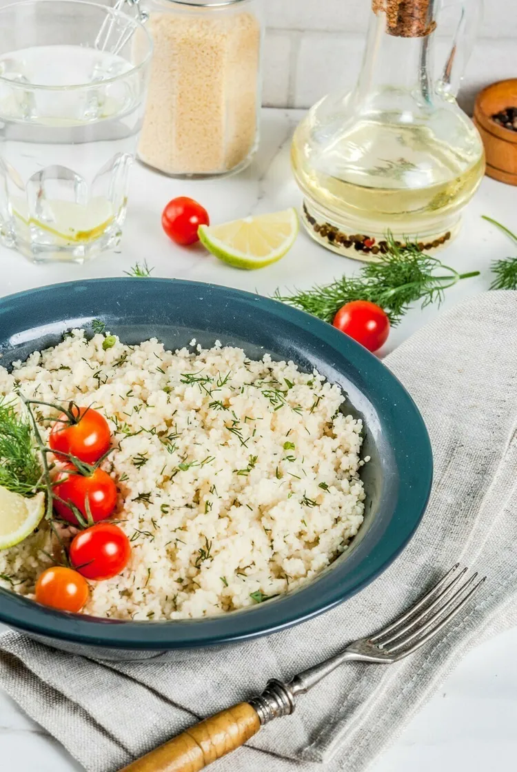 Chive and feta rice