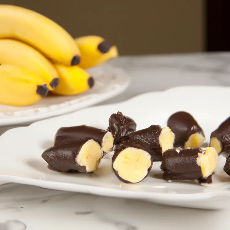 Chocolate-covered banana bites