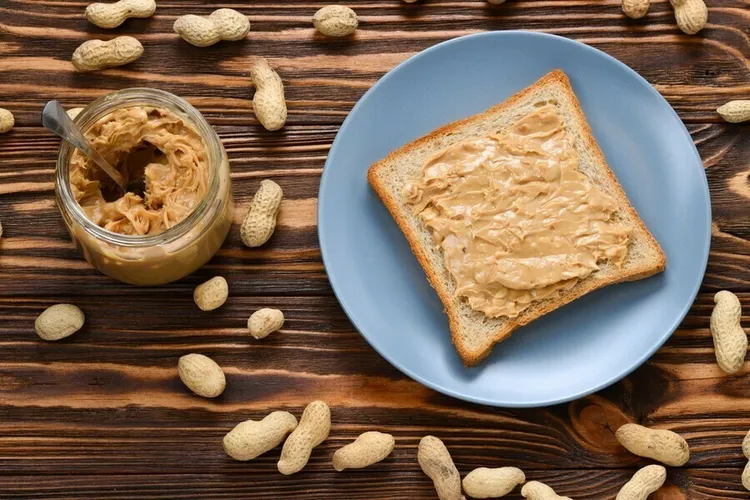Cinnamon-raisin peanut butter honey sandwich