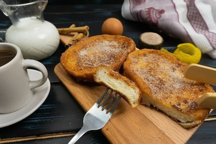 Cinnamon sugar toast with buttery crunch