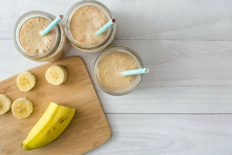 Coconut banana oatmeal protein smoothie