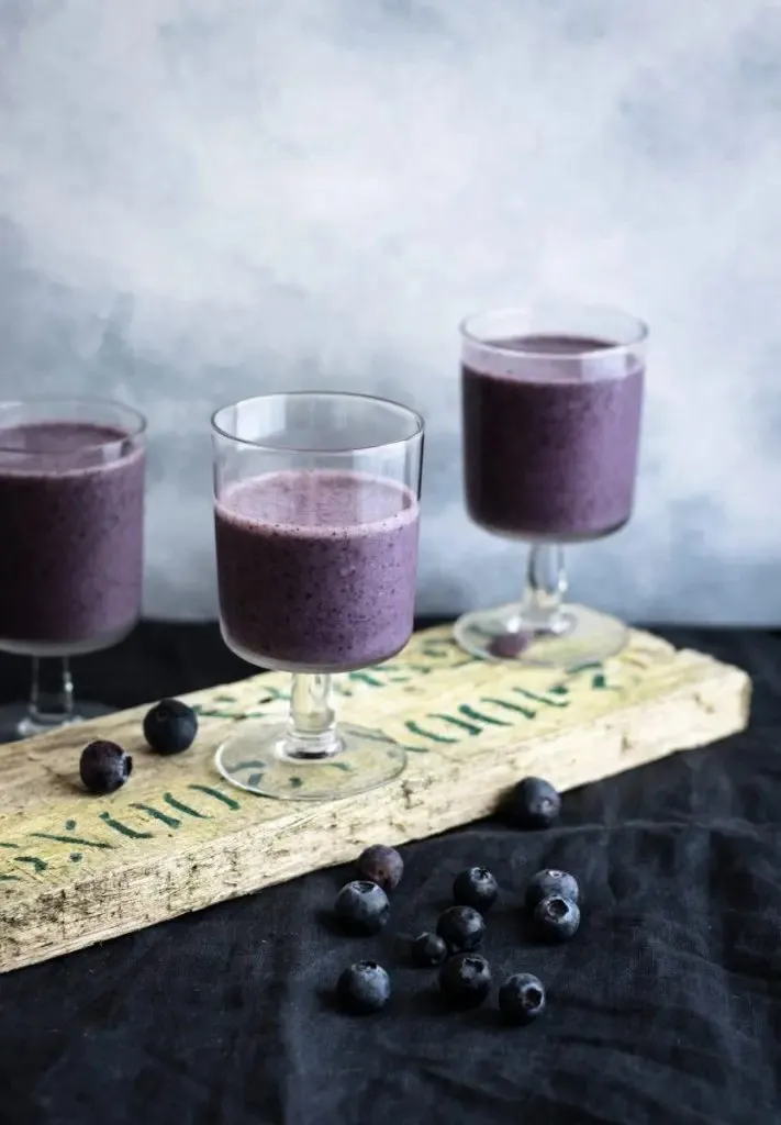 Coconut blueberry protein shake