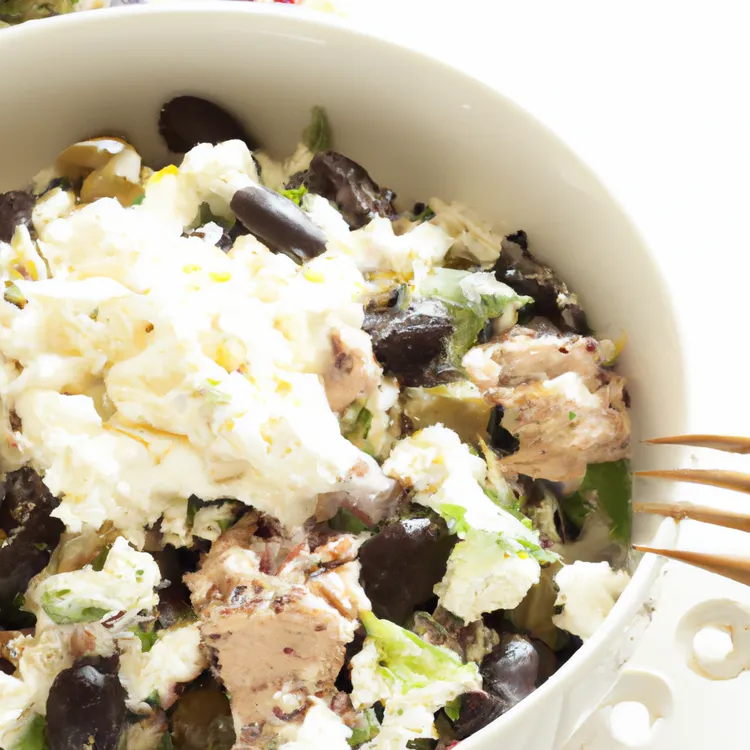 Black bean tuna salad with cottage cheese