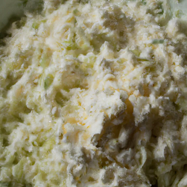 Cabbage and cottage cheese salad with lemon, parsley and mayonnaise dressing