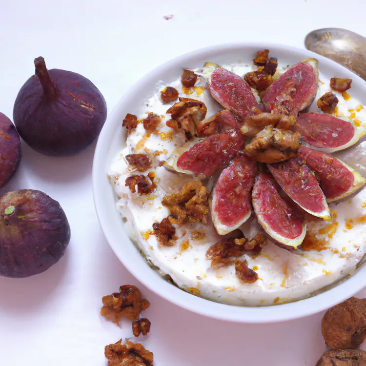 Fig & walnut cottage cheese bowl
