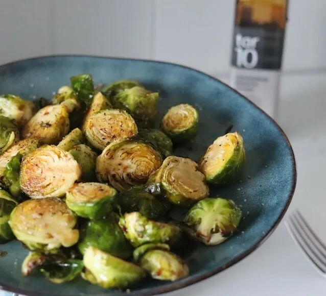 Lemon-butter braised brussels sprouts