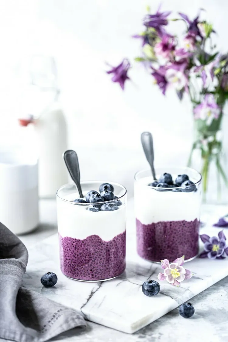 Dairy-free berry banana chia yogurt parfait