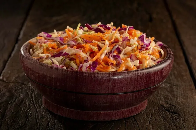East-west slaw with peanut butter and coconut milk
