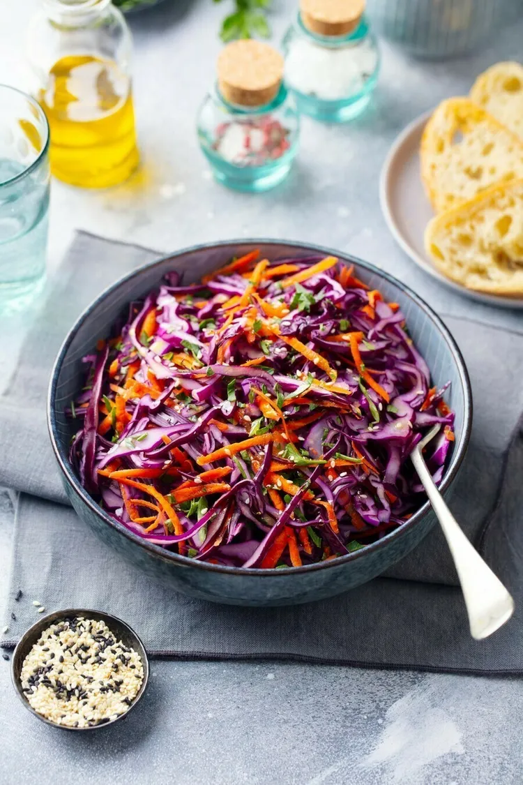 Asian quinoa slaw with almonds and sesame seeds