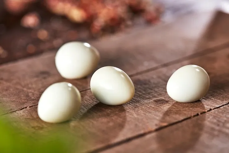 Easy salted hard-boiled eggs
