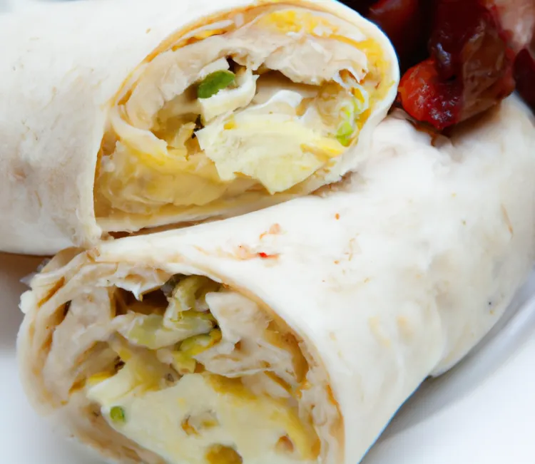 Turkey, egg and cheese spinach wraps