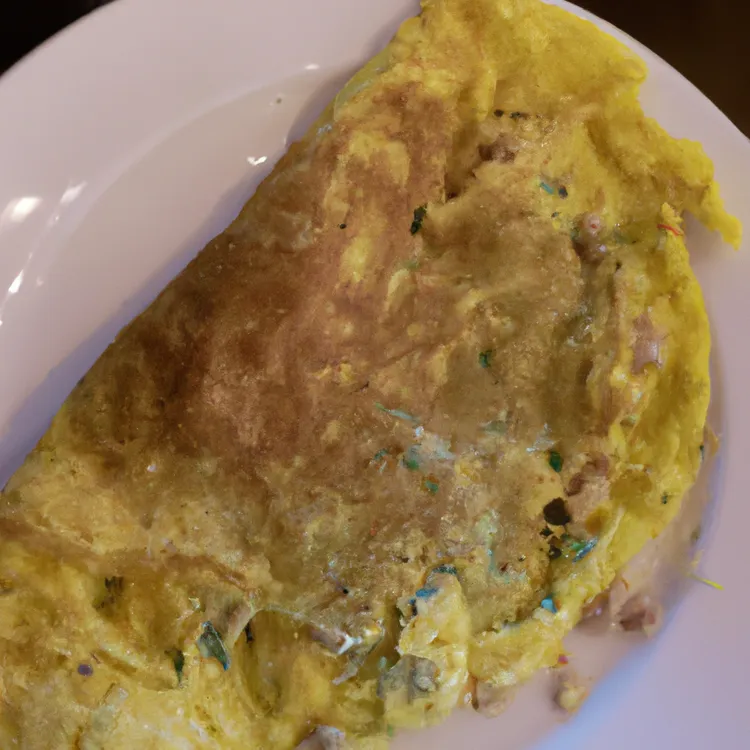 Tuna, cheddar and egg omelet