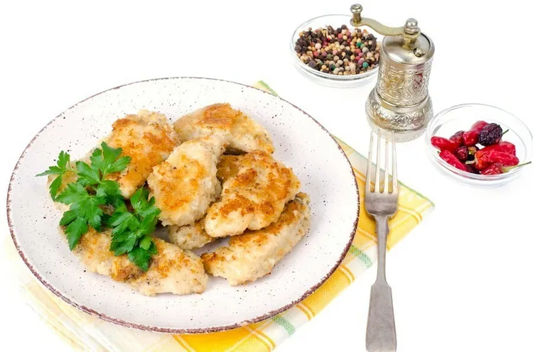 Feta-crusted chicken breasts