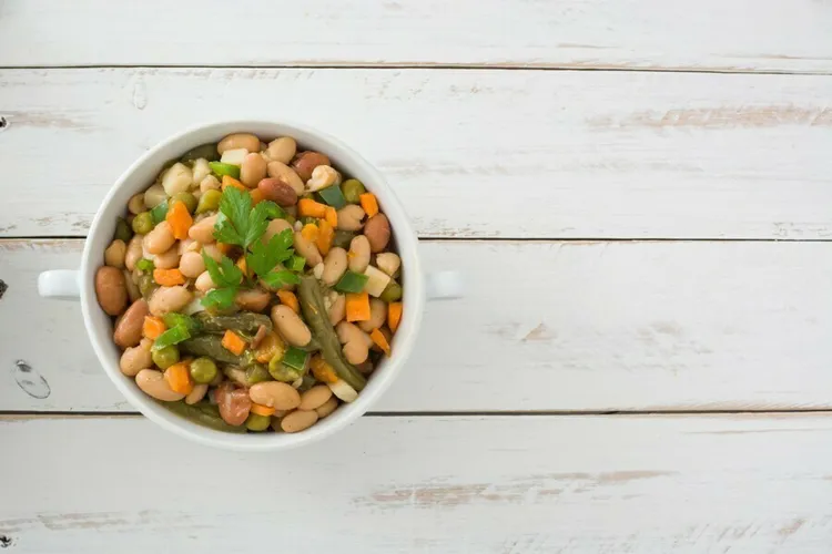 Fresh and flavorful four bean salad