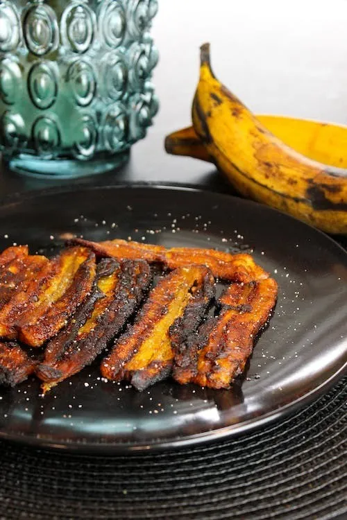 Cinnamon-honey fried bananas with coconut oil