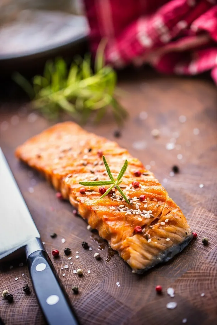 Ginger-mustard honey glazed salmon