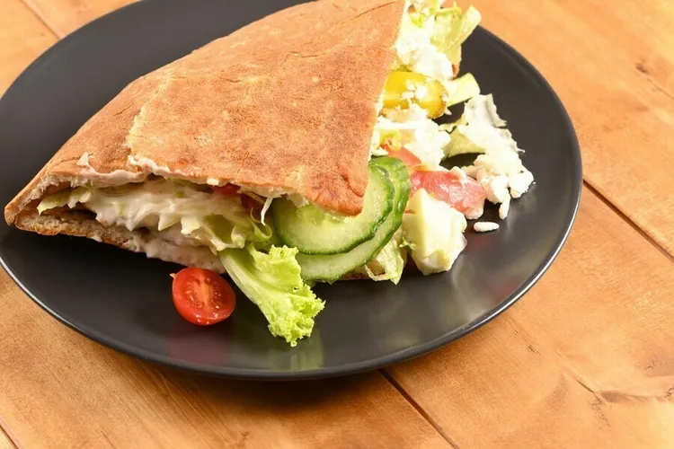 Mediterranean greek salad pita sandwiches