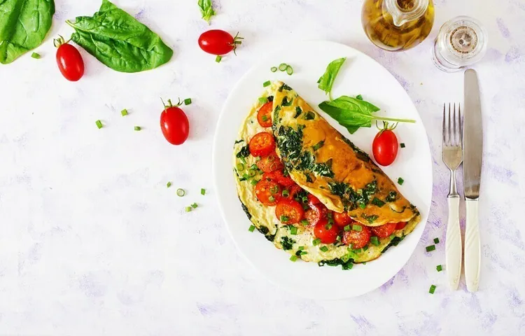 Basil and tomato herb omelette