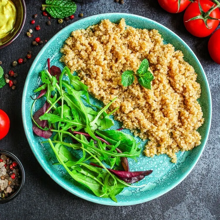 Herbed quinoa with caramelized onions