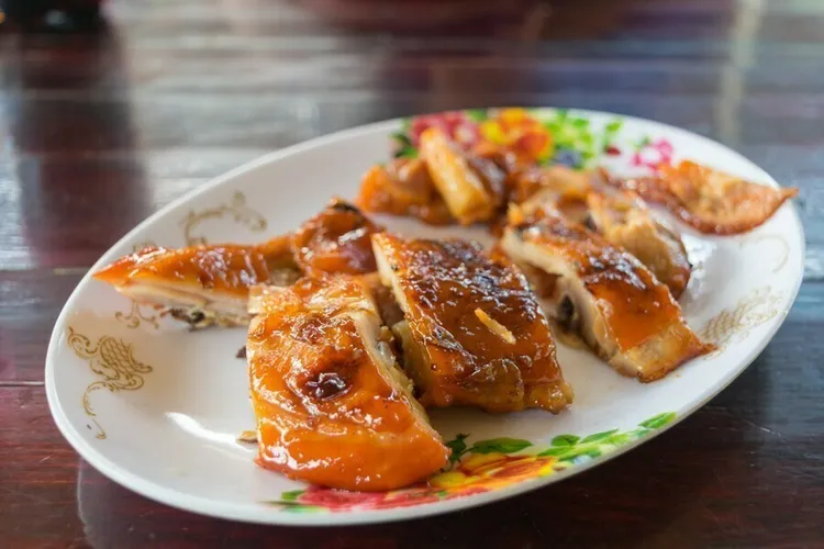 Honey pecan crusted chicken breasts