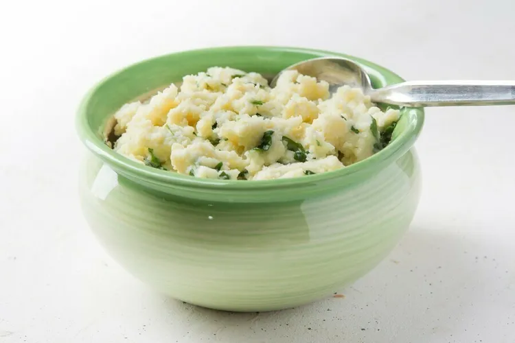 Irish colcannon with cheddar cheese