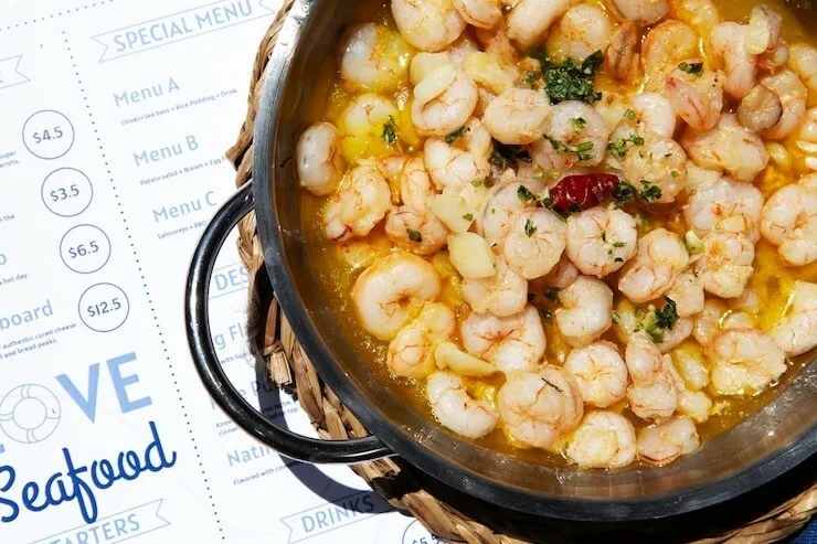 Lowcountry shrimp and onion breakfast skillet