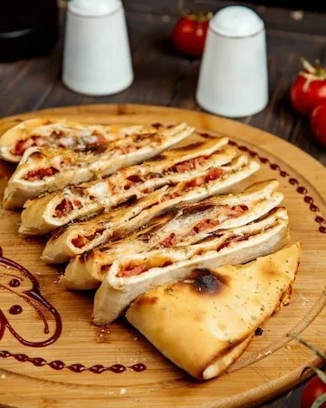 Mexican pepper and cheese breakfast quesadilla