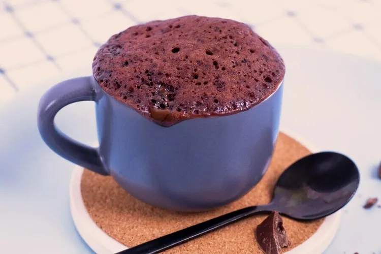 Decadent double chocolate mug brownie