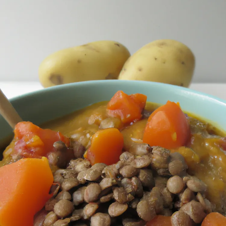 Mustard lentil & sweet potato bowl