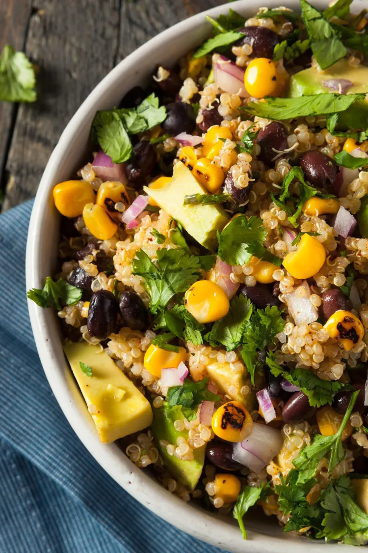 One-pan mexican quinoa with avocado and lime