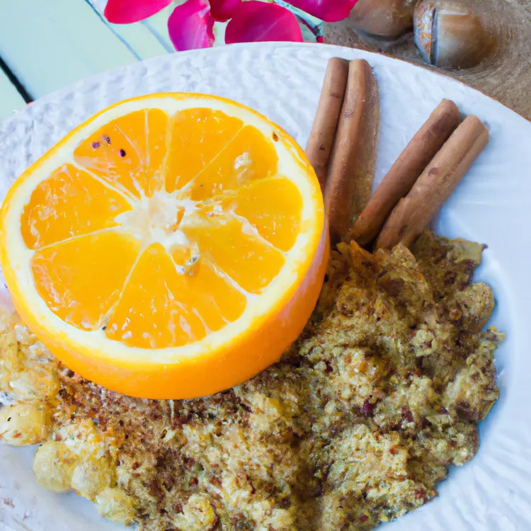 Orange honey cinnamon quinoa breakfast bowl